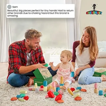 EVERSMART 36 Pcs Wooden Stacking Blocks for Kids