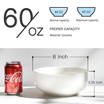 Getstar Salad Bowl Set 8 inch 60 oz - Perfect for Salads