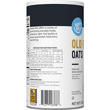 Happy Belly, Old Fashioned Oats, 18 Ounce