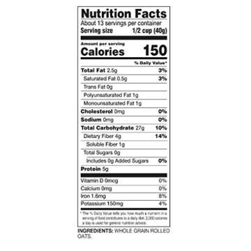 Happy Belly, Old Fashioned Oats, 18 Ounce