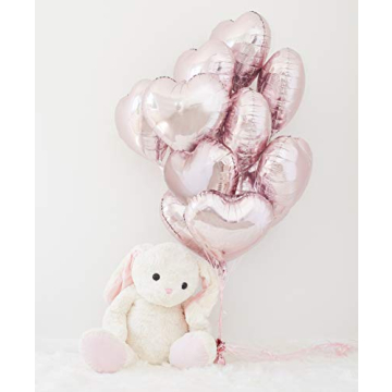 Pink Heart Balloons - Elegant Rose Gold Party Decor