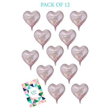 Pink Heart Balloons - Elegant Rose Gold Party Decor
