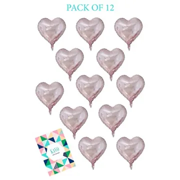 Pink Heart Balloons - Elegant Rose Gold Party Decor