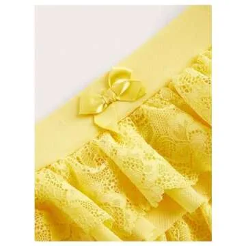BEAUDRM Y2K Ruffle Lace Bloomers for Women