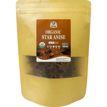 52USA Organic Star Anise Pods - Dried Whole Spice for Tea & Potpourri
