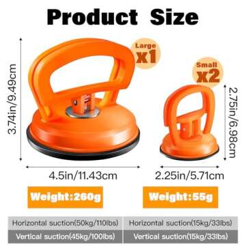 3 Pack Dent Puller Kit for Effective Car Dent Repair and Removal