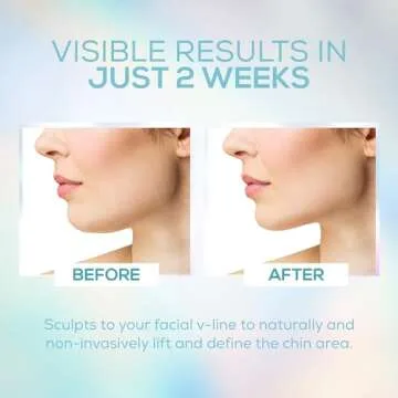 Venus Visage V Line Chin Strap - Reusable Face Lift Mask for Jaw Line Definition - Visually Sculpts Double Chin - Face Lifting Jawline Sculpter (Pink)