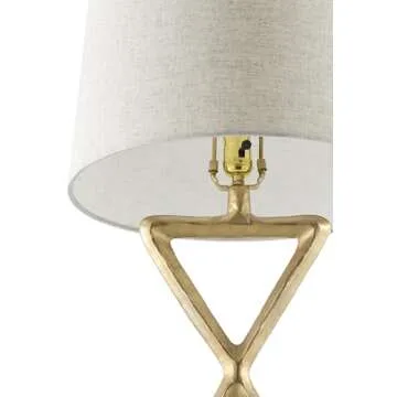 Mark&Day Table Lamps, Nada Rustic Gold Bedside Table Lamp for Nightstand Bedroom, Living Room or Office (29" H x 16" W x 16" D)