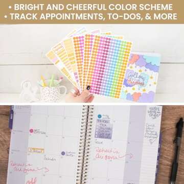 Bloom Color Coding Planner Stickers - 1000+ Dot Labels
