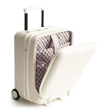 Vera Bradley Women's Hardside Luggage 17 Inch Adair Underseat Roller, Cottage Cream, One Size