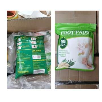 AOSORW 100 Pack Foot Pads, Ginger Oil Bamboo Charcoal Foot Pads, Foot Care Patch, Effective Feet Hea...