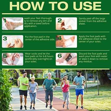 AOSORW 100 Pack Foot Pads, Ginger Oil Bamboo Charcoal Foot Pads, Foot Care Patch, Effective Feet Health Patches, Better Sleep Quality