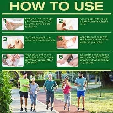 AOSORW 100 Pack Foot Pads, Ginger Oil Bamboo Charcoal Foot Pads, Foot Care Patch, Effective Feet Health Patches, Better Sleep Quality