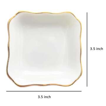 Explore the Elegant BAT TRANG Ceramic Floral Jewelry Dish