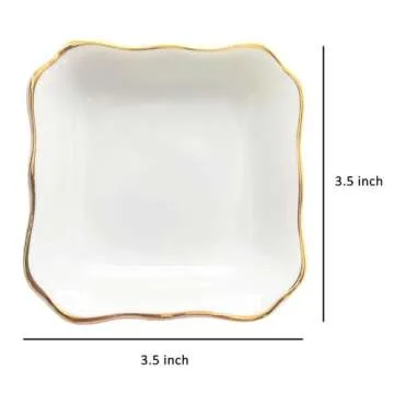 Explore the Elegant BAT TRANG Ceramic Floral Jewelry Dish