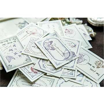 400 Pcs Scrapbook Paper Vintage Label Papers Decorative Papers Pads for DIY Decoupage and Scrapbooks Supplies