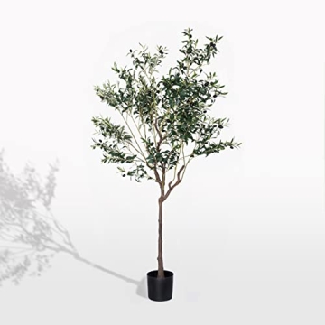 Realistic 6.4FT DIIGER Artificial Olive Tree for Home