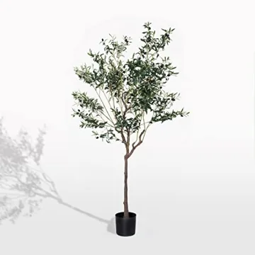 Realistic 6.4FT DIIGER Artificial Olive Tree for Home