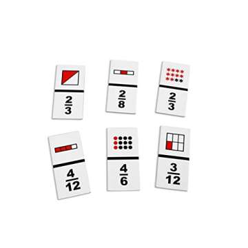 LEARNING ADVANTAGE The Original Fraction Dominoes | Homeschool Learning Fraction Game | 45 Dominoes | Math Manipulative for Kids | Teach Equivalents, Addition and Subtraction