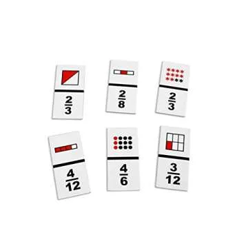 LEARNING ADVANTAGE The Original Fraction Dominoes | Homeschool Learning Fraction Game | 45 Dominoes | Math Manipulative for Kids | Teach Equivalents, Addition and Subtraction