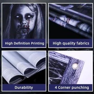 Halloween Ghost Curtain Decorations - 2 Pack