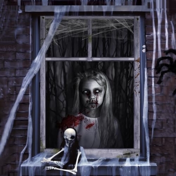 Halloween Ghost Curtain Decorations - 2 Pack