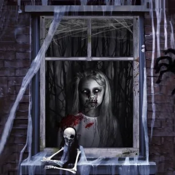 Halloween Ghost Curtain Decorations - 2 Pack