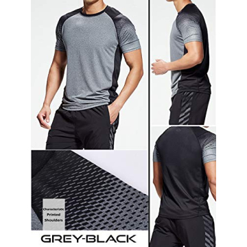 Men’s Active Quick Dry Crew Neck Tees - 5 Pack