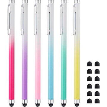 Linfanc 6-Pack High Sensitivity Stylus Pens - Precision for All Devices