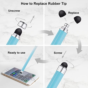 Linfanc 6-Pack High Sensitivity Stylus Pens Universal Compatibility