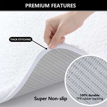 Plush Non-Slip Bathroom Rug - Soft & Absorbent Bath Mat