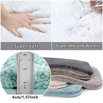 Plush Non-Slip Bathroom Rug - Soft & Absorbent Bath Mat