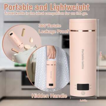Travel Mini Electric Kettle with 4 Temperature Settings