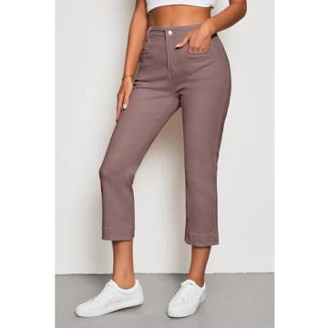 Luvamia High Waisted Cropped Jeans for Stylish Comfort