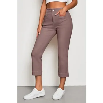 Luvamia High Waisted Cropped Jeans for Stylish Comfort