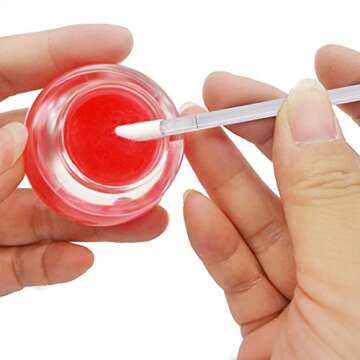 300 Pack Lip Gloss Applicators Disposable Lipstick Wands Bulk Lip Brush Makeup Tool Set (Clear-300pcs)