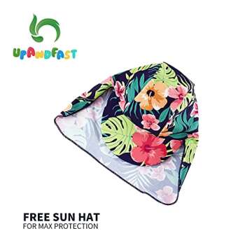 upandfast Toddler Floral Rash Guard Sun Protection Swimsuit