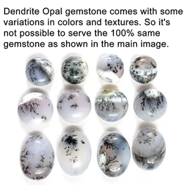 Gray Dendrite Agate Silver Ring for Women - Size 6.5