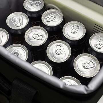 Portable 12-Volt Soft Cooler Bag for Camping and Tailgating