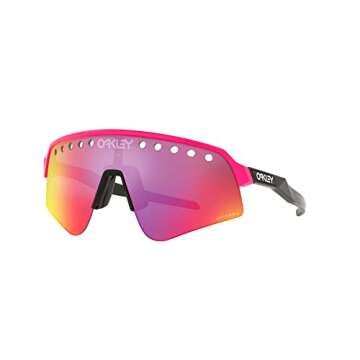 Oakley Men's Oo9465 Sutro Lite Sweep Rectangular Sunglasses, Pink/Prizm Road, 39 mm