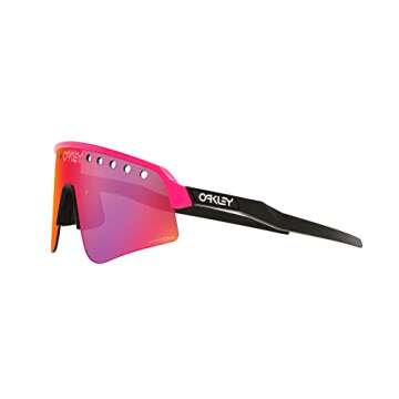 Oakley Men's Oo9465 Sutro Lite Sweep Rectangular Sunglasses, Pink/Prizm Road, 39 mm