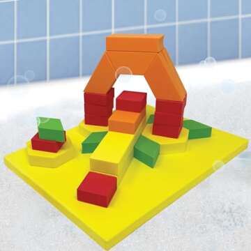 BathBlocks Stem Discovery Blocks STEM Blocks Tower Blocks Educational Bath Toy Pool Toy in Science M...