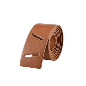 CHIC DIARY Women Fashion Knot Belt for Dress Jeans PU Leather Tie Waist Belt No Buckle Cinch Belt (Coffee)