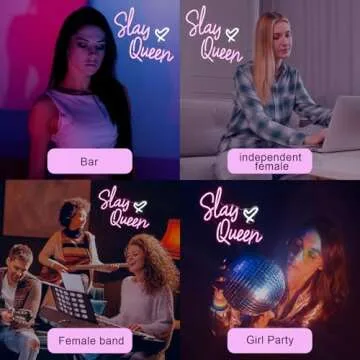 Slay Queen Neon Sign for Bedroom Decor and Gifts