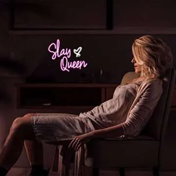 Slay Queen Neon Sign for Bedroom Decor and Gifts