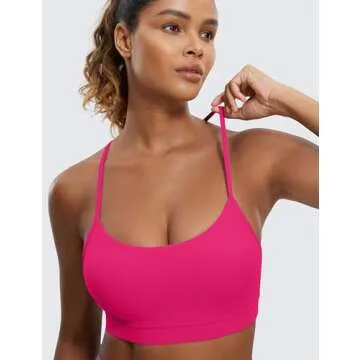 CRZ YOGA Butterluxe Padded Yoga Sports Bra - Granita Pink