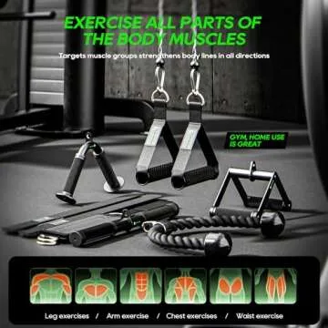 QPARVERS Cable Machine Attachment LAT Pulldown Attachments Cable Machine Accessories for Home Gym