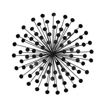 Stratton Home Decor Silver Acrylic Burst Decor | Metal and Acrylic Art Deco Wall Art | Easy to Mount Sunburst Wall Decor with a Shimmery Finish| 24”x 5”x24”