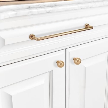 POVEFONK Champagne Copper Cabinet Handles for Kitchen