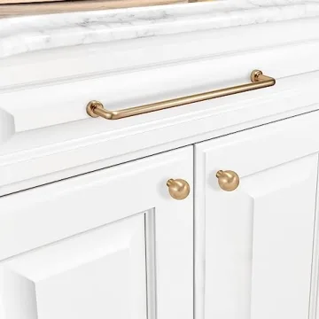 POVEFONK Champagne Copper Cabinet Handles for Kitchen
